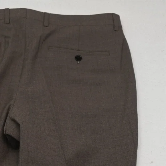 Express 38S 33x30 Brown Wool Extra Slim Soft Shoulder Mens Jacket Pants Suit